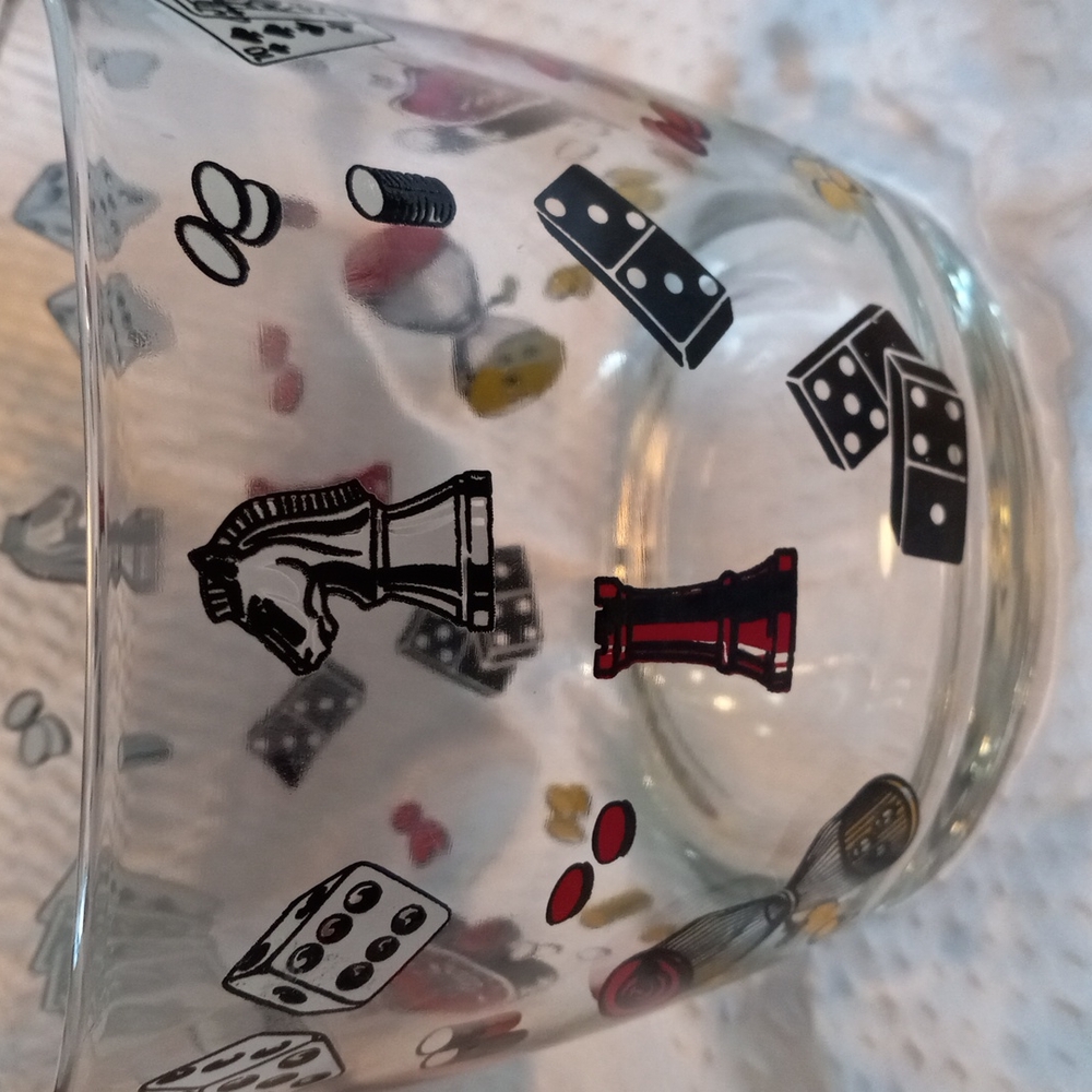 Vintage mid-century modern gambling / games ice bucket